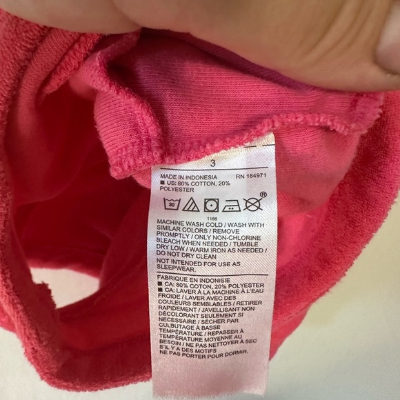 Janie & Jack Terry Romper Guava Bold size 3T - Picture 5 of 5